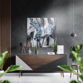 Flowers Brushed Aluminium Dibond Wall Art.